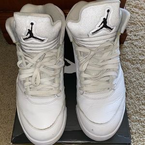 Jordan Retro 5 Metallic White